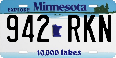 MN license plate 942RKN