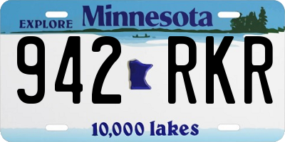 MN license plate 942RKR