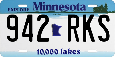 MN license plate 942RKS
