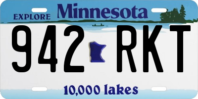 MN license plate 942RKT