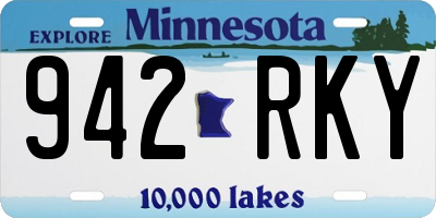MN license plate 942RKY