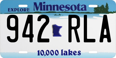 MN license plate 942RLA