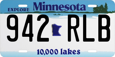 MN license plate 942RLB