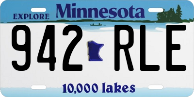 MN license plate 942RLE