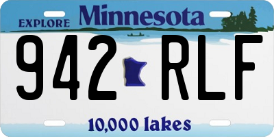 MN license plate 942RLF