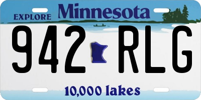 MN license plate 942RLG