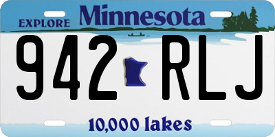 MN license plate 942RLJ