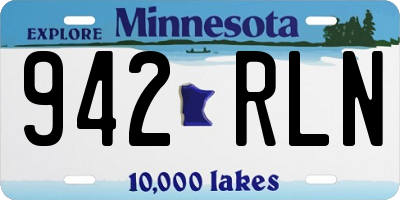 MN license plate 942RLN