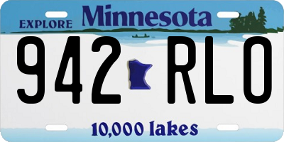 MN license plate 942RLO