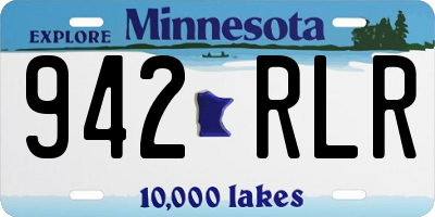MN license plate 942RLR