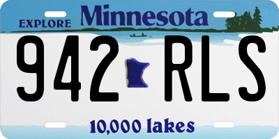 MN license plate 942RLS