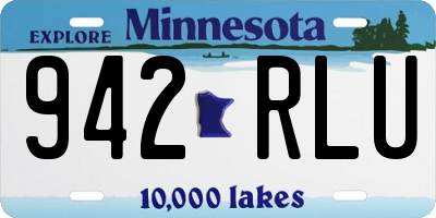 MN license plate 942RLU
