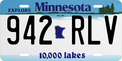 MN license plate 942RLV