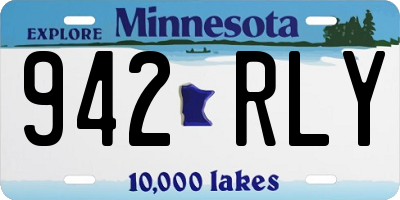 MN license plate 942RLY