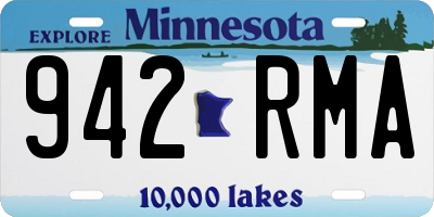 MN license plate 942RMA