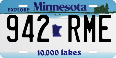 MN license plate 942RME