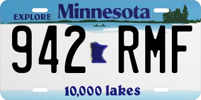 MN license plate 942RMF