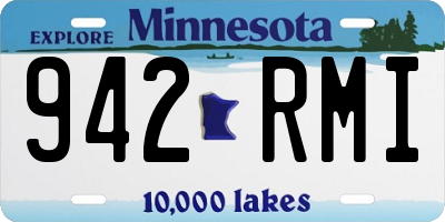 MN license plate 942RMI