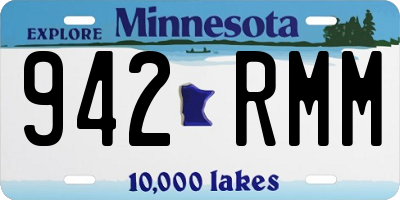 MN license plate 942RMM
