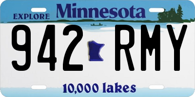 MN license plate 942RMY