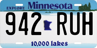 MN license plate 942RUH