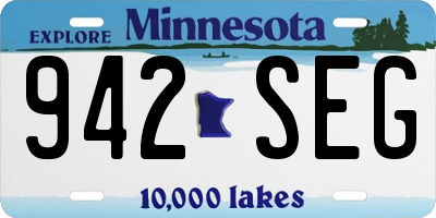 MN license plate 942SEG
