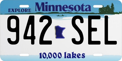 MN license plate 942SEL