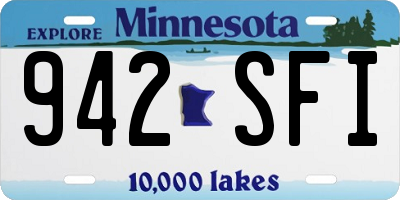 MN license plate 942SFI