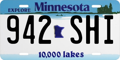 MN license plate 942SHI