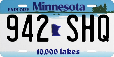 MN license plate 942SHQ