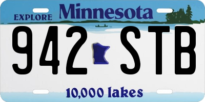 MN license plate 942STB