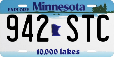 MN license plate 942STC