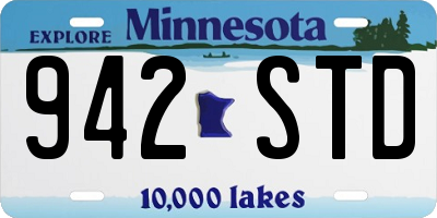 MN license plate 942STD