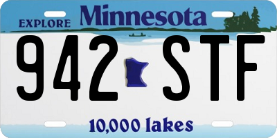 MN license plate 942STF