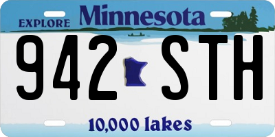 MN license plate 942STH