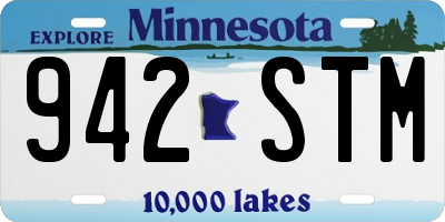 MN license plate 942STM