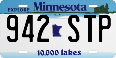 MN license plate 942STP