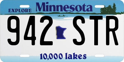 MN license plate 942STR