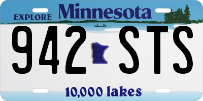 MN license plate 942STS