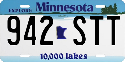 MN license plate 942STT