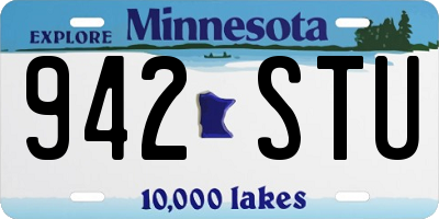 MN license plate 942STU