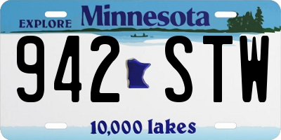 MN license plate 942STW