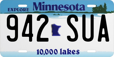MN license plate 942SUA