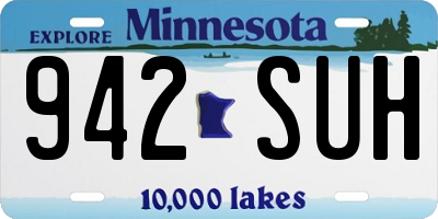 MN license plate 942SUH