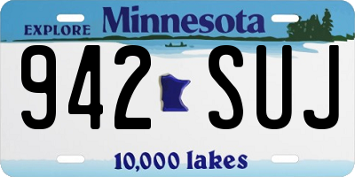 MN license plate 942SUJ