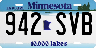 MN license plate 942SVB