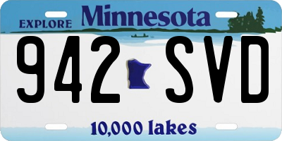 MN license plate 942SVD