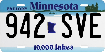 MN license plate 942SVE