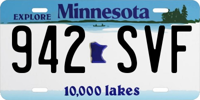 MN license plate 942SVF