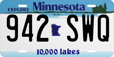 MN license plate 942SWQ
